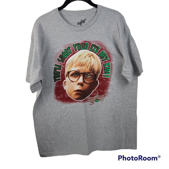 NWOT A Christmas Story Gray Crewneck Tshirt Adult Large Movie Classic PRICE FIRM - Picture 6 of 6